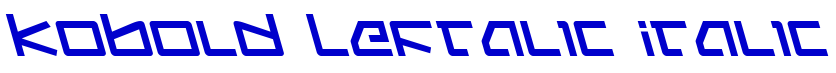Kobold Leftalic Italic font